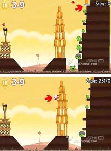 愤怒的小鸟攻略 3-9三星金蛋秘籍